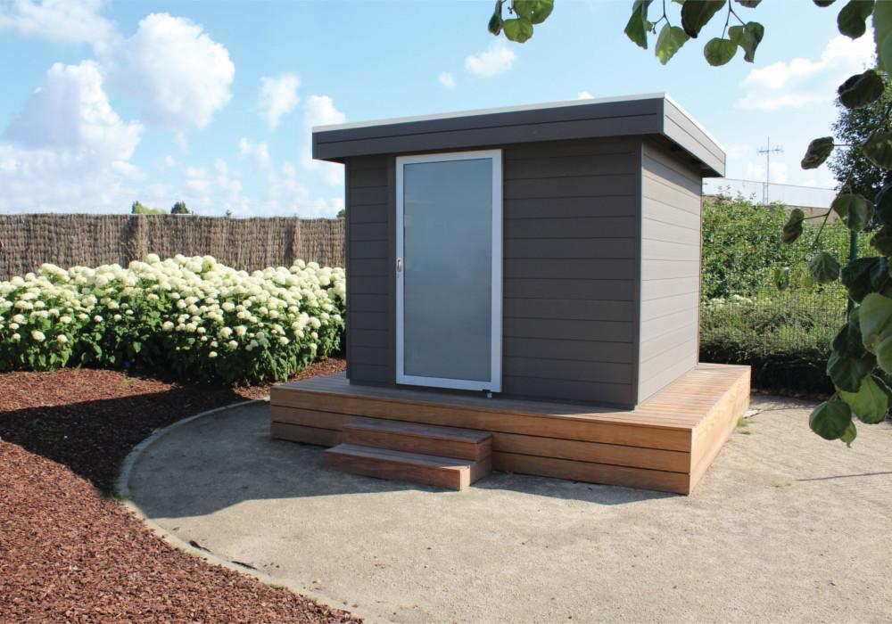 Abri de jardin en bois avec toit plat 15 m² Modern - Gardenas