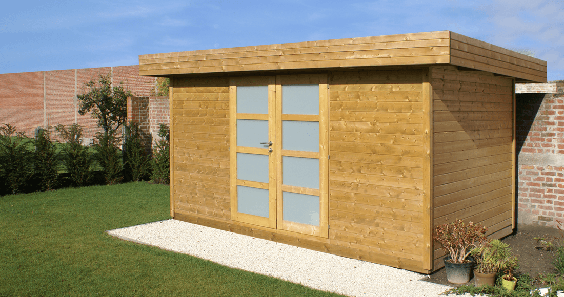 abri de jardin en bois Gardival double porte